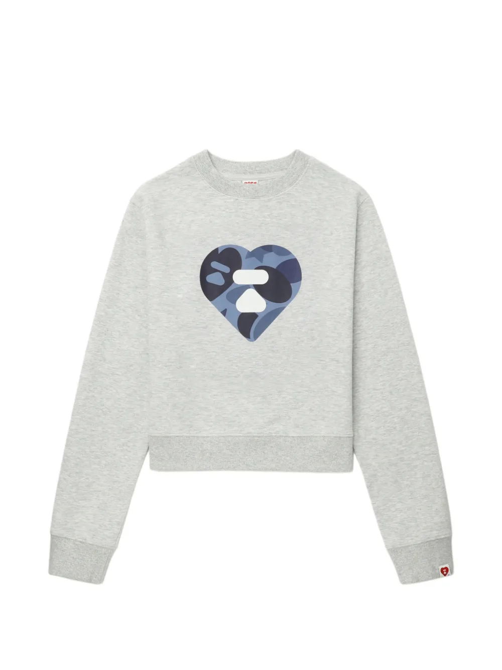 APEE™ by *A BATHING APE® heart print top - Grigio