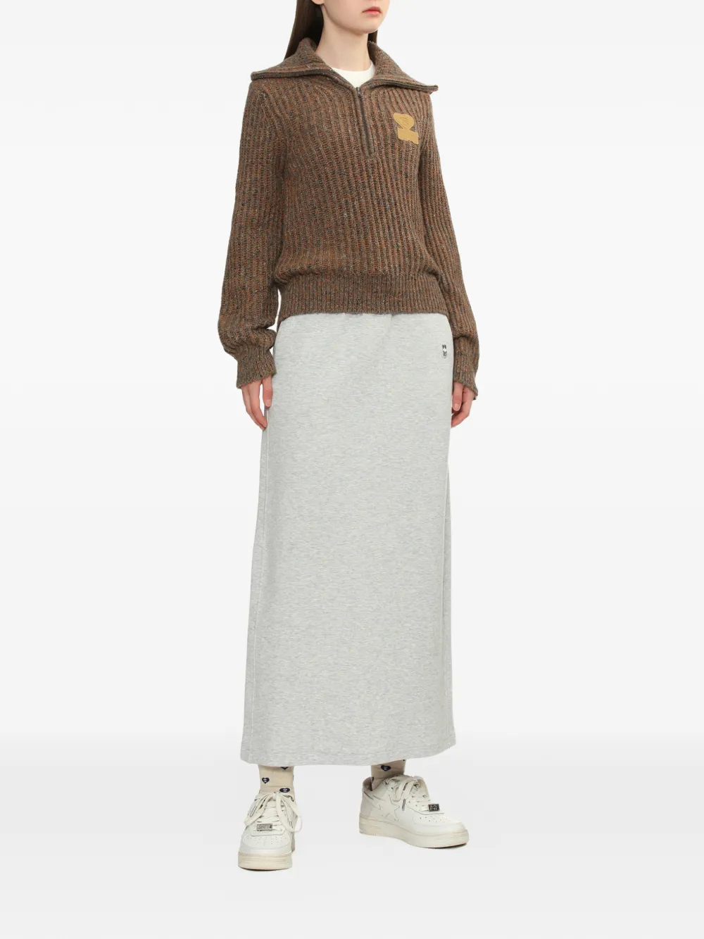 APEE™ by *A BATHING APE drawstring maxi skirt - Grijs