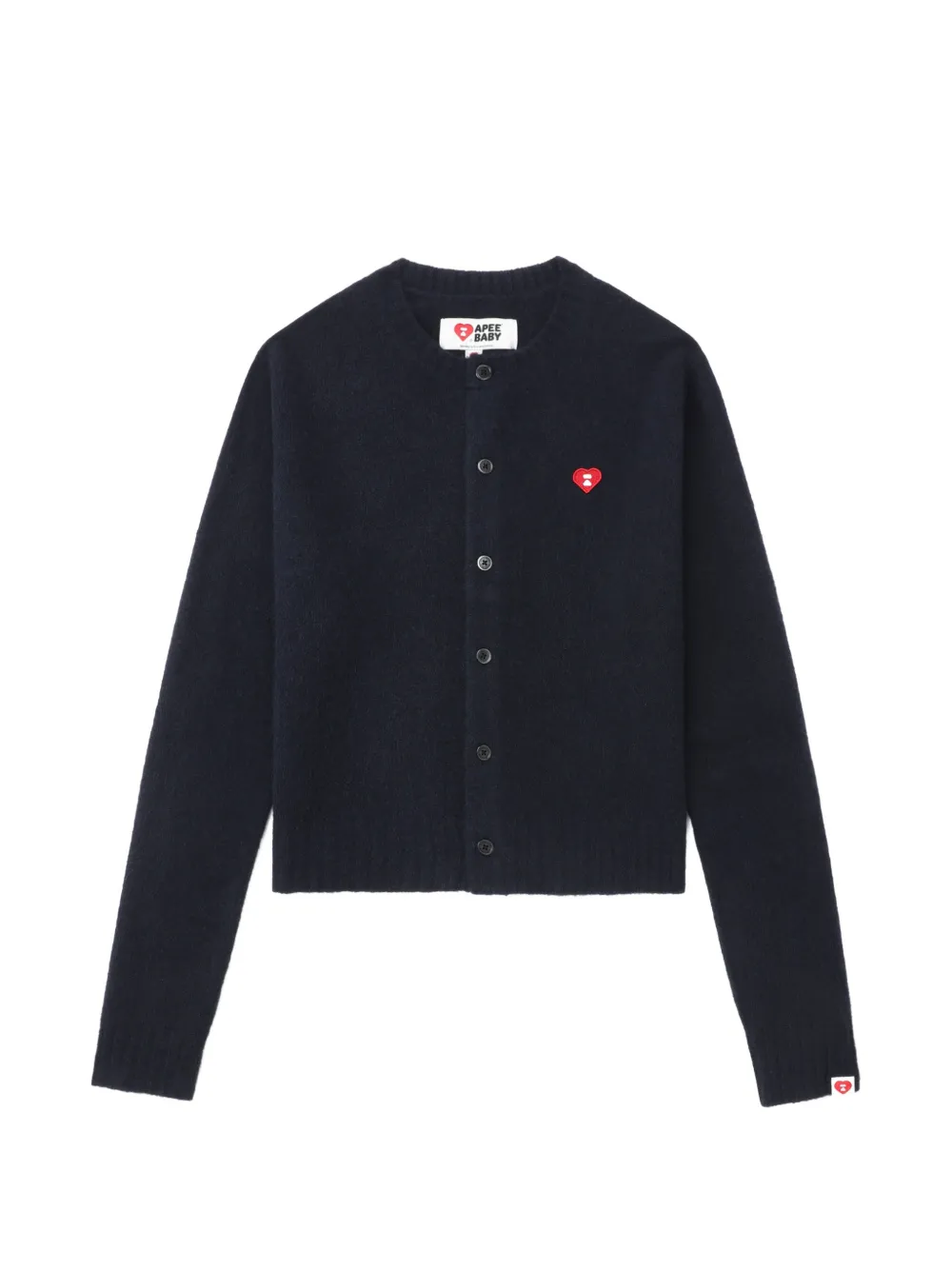 APEE™ by *A BATHING APE® heart-badge buttoned cardigan - Blu