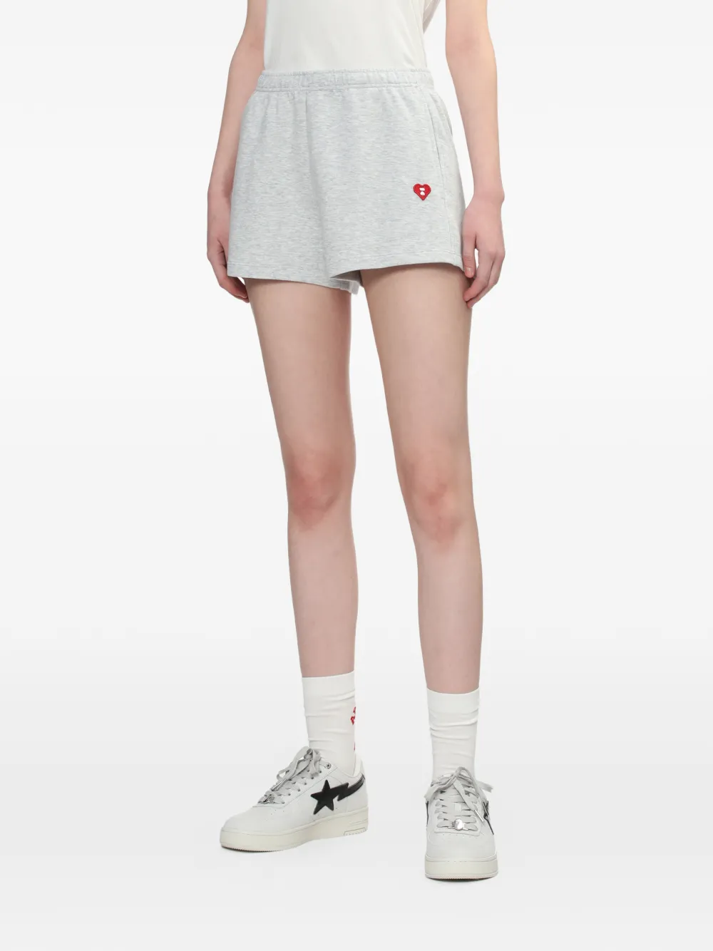 APEE™ by *A BATHING APE® embroidered drawstring shorts - Grigio