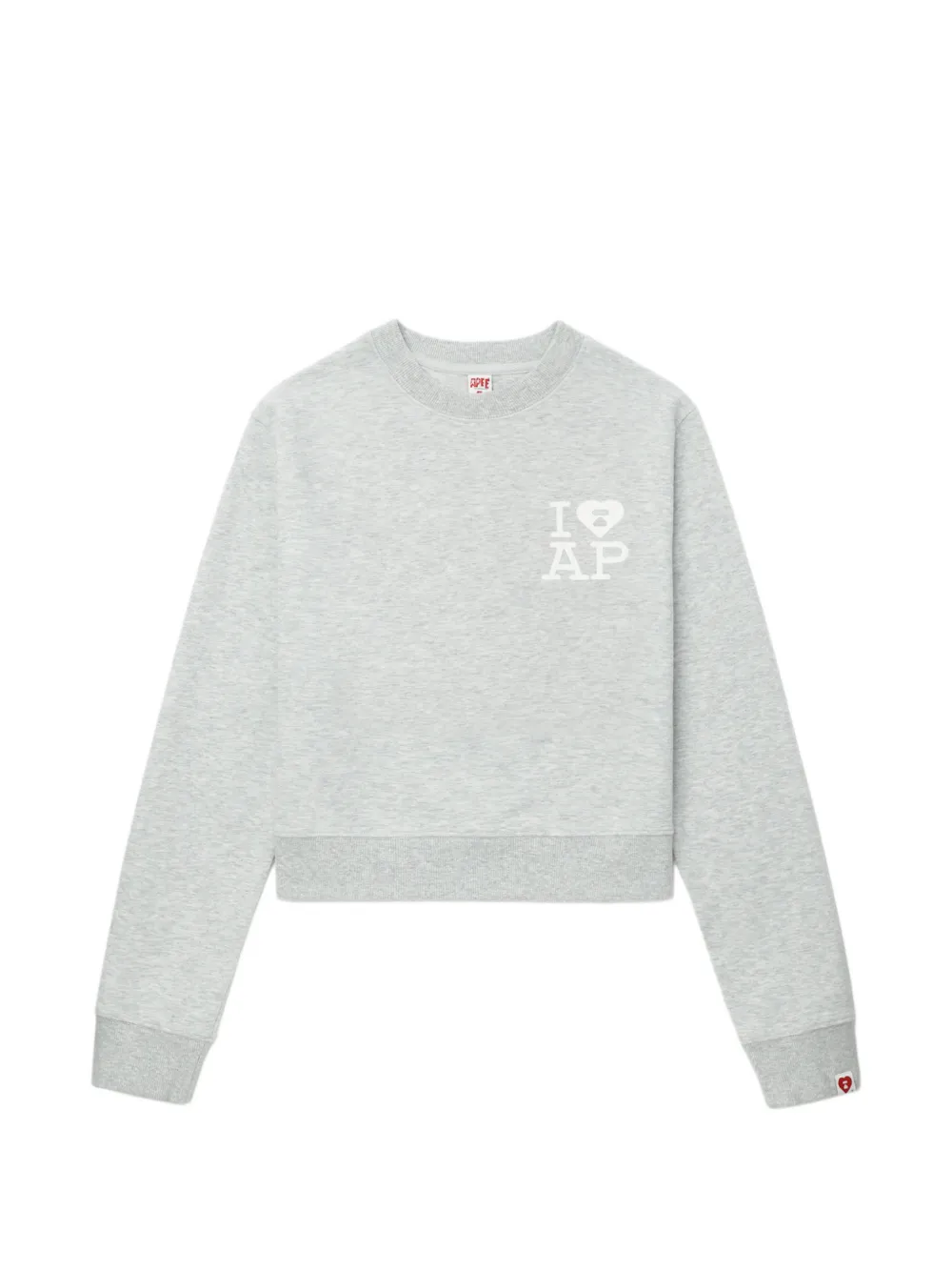 APEE™ by *A BATHING APE® heart graphic sweater - Grigio