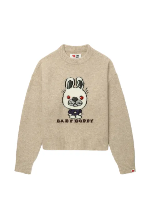A BATHING APE® cartoon graphic knitwear