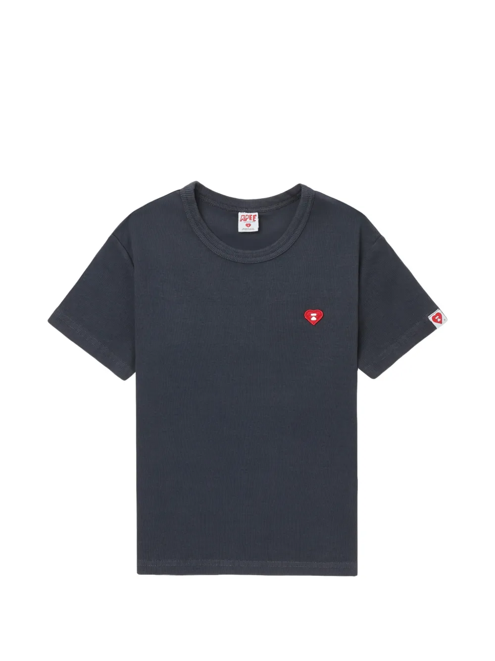APEE™ by *A BATHING APE® ribbed heart appliqué T-shirt - Blu