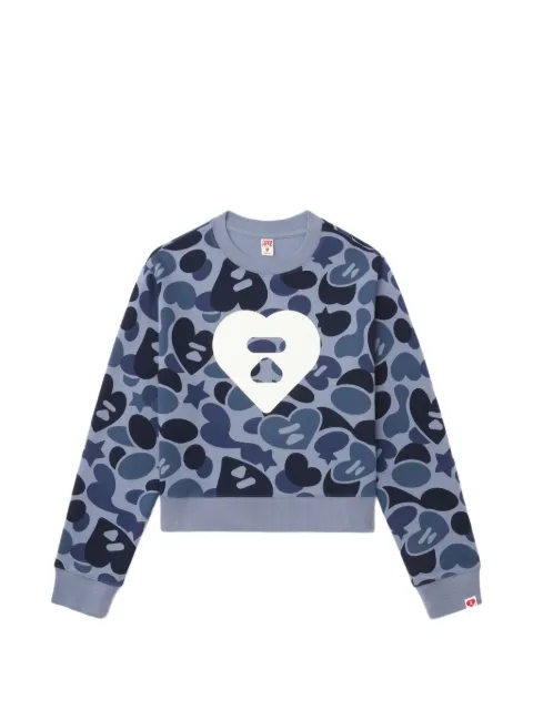 A BATHING APE® Camo Monogram Big Heart sweatshirt