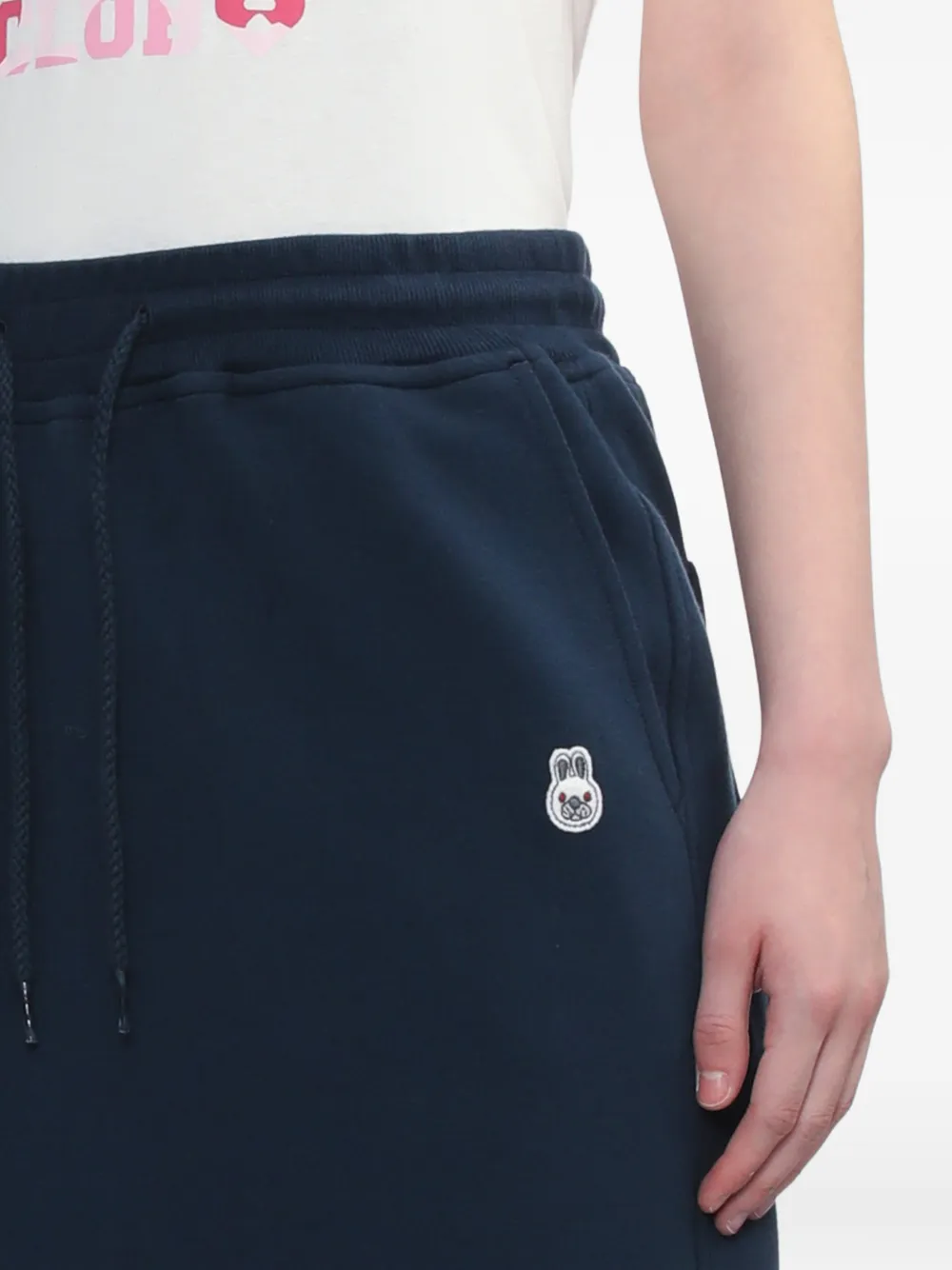 A BATHING APE Rok met trekkoord en patch Blauw
