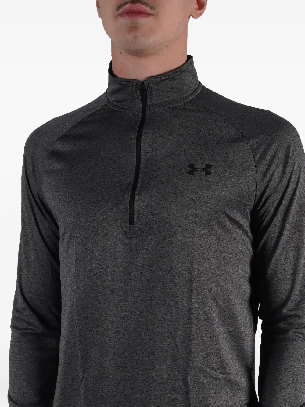 half-zip long-sleeve performance sweatshirt