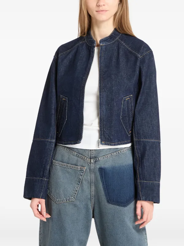 カルバンクラインジーンズ DENIM ZIP JACKET J224382 Calvin Klein ジップアップ デニムジャケット | ブルー | FARFETCH JP