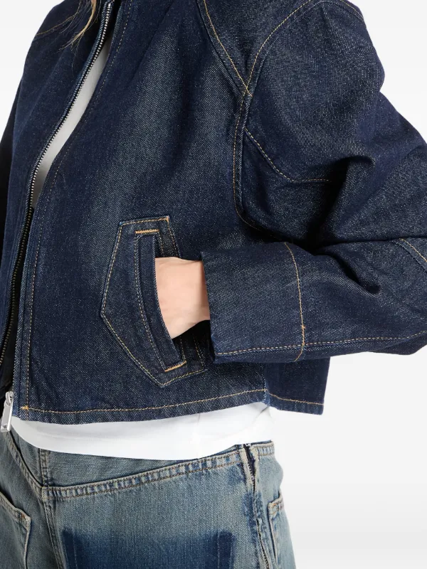 Calvin Klein ジップアップ デニムジャケット | ブルー | FARFETCH JP