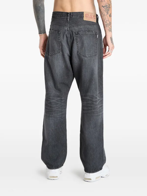 A BATHING APE® Calça Shark Ampla | Cinza | FARFETCH BR
