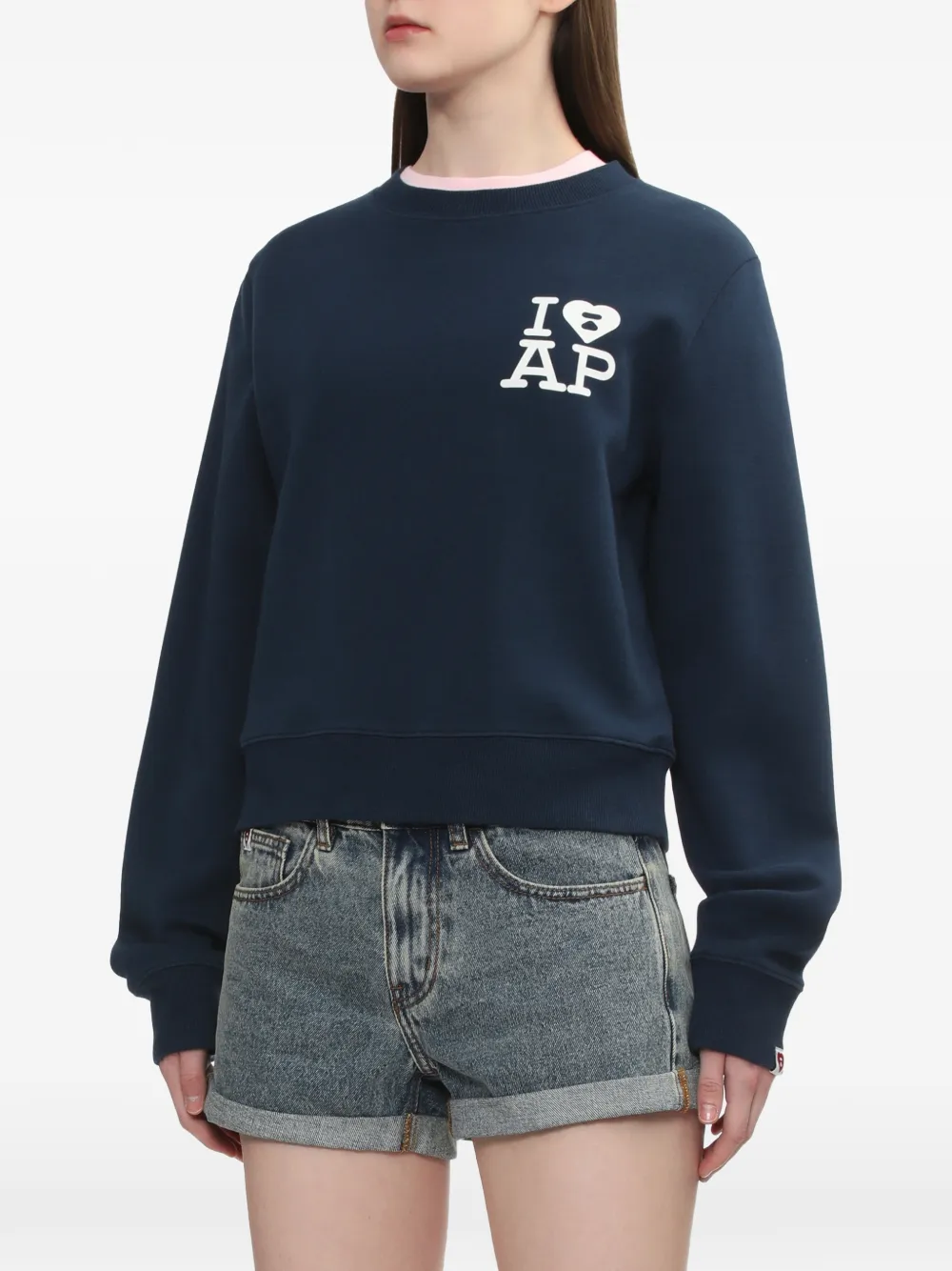  A Bathing Ape® Pull En Maille à Logo - Bleu 