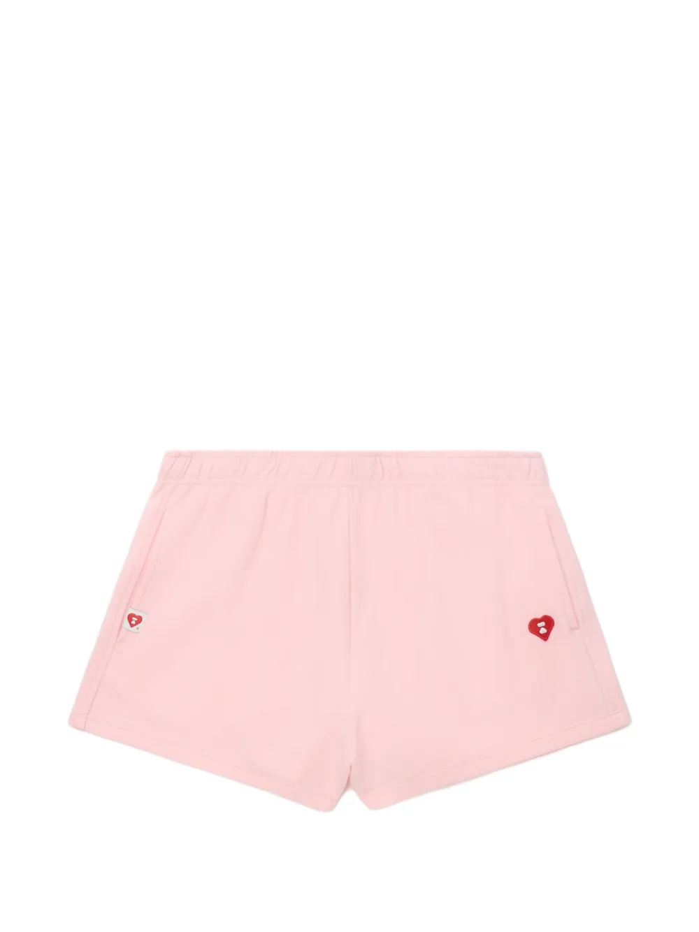 Apee heart embroidered shorts