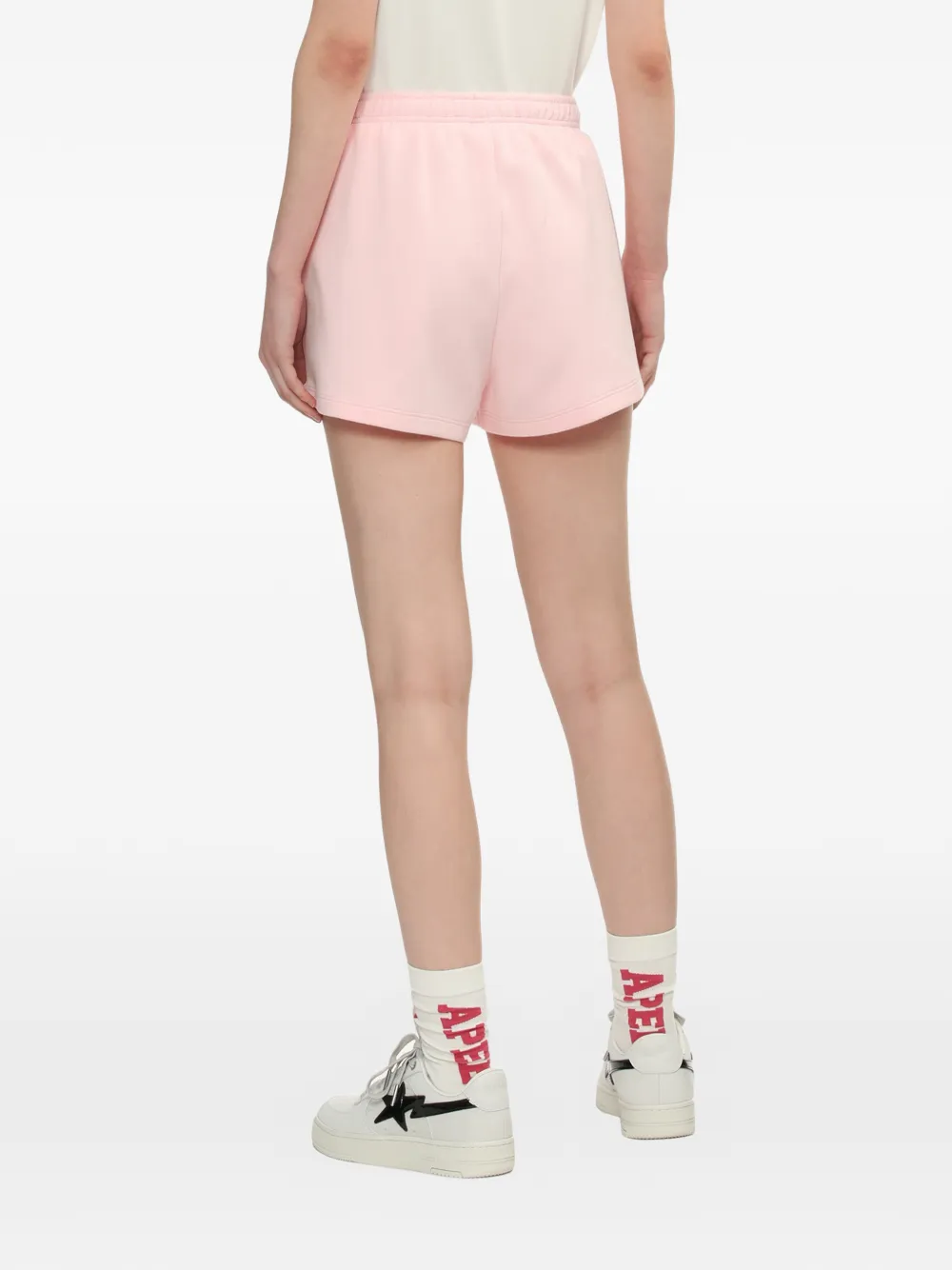  A Bathing Ape® Apee Heart Embroidered Shorts - Pink 
