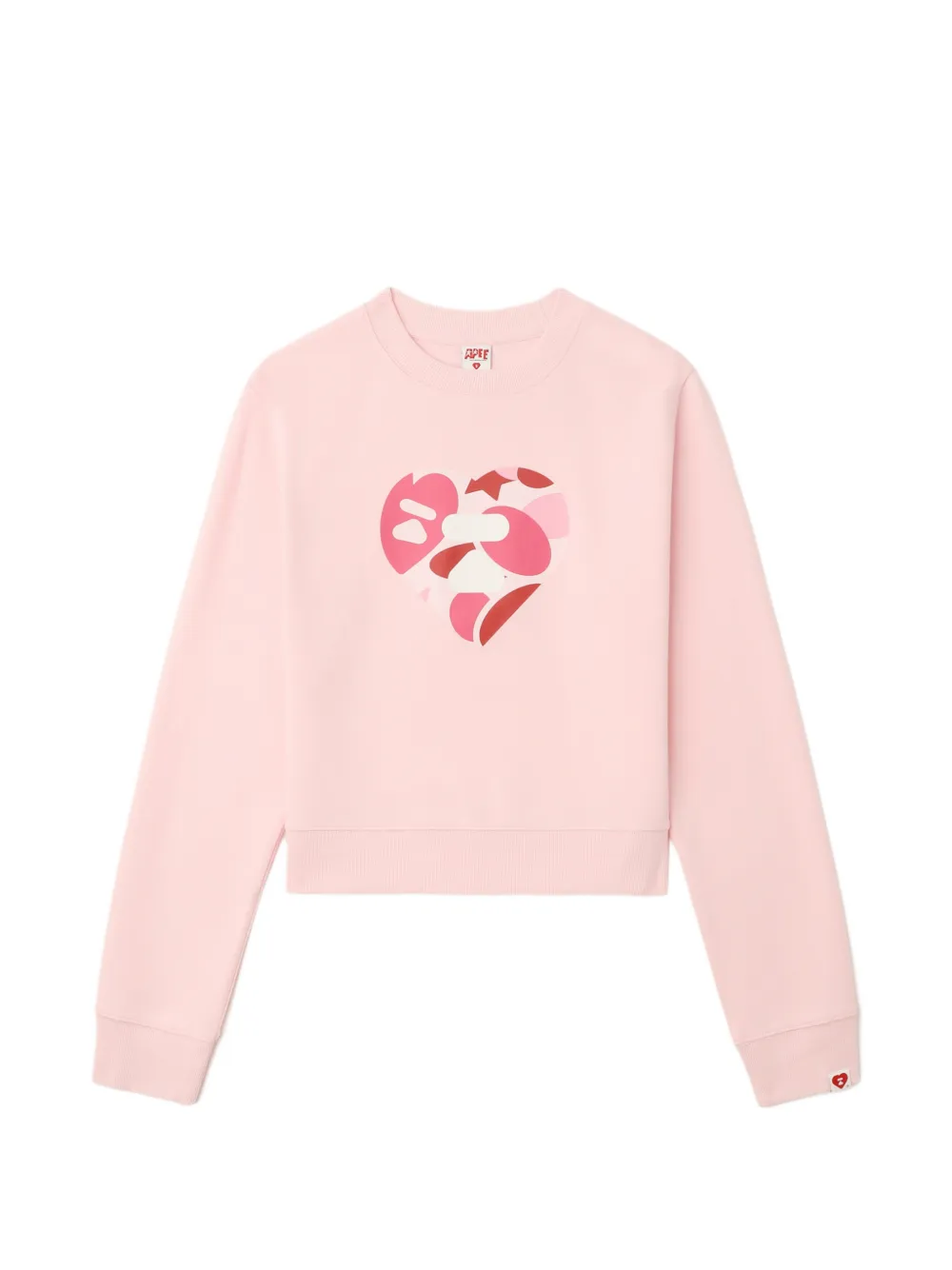 APEE™ by *A BATHING APE® heart print top - Rosa