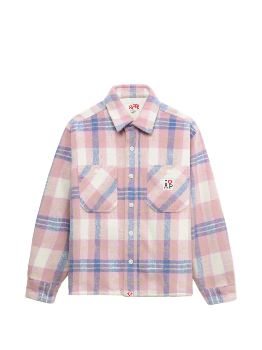 APEE™ by *A BATHING APE® pocket plaid shirt - Rosa