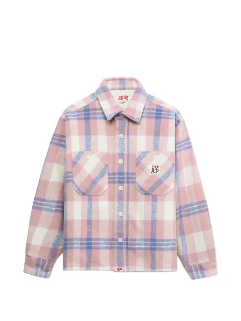 A BATHING APE® skotskternet skjorte