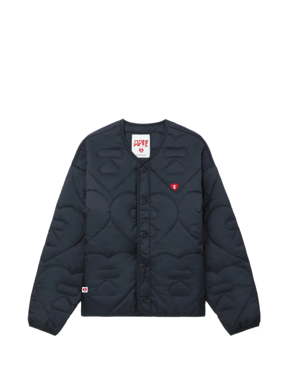 APEE™ by *A BATHING APE® heart quilted jacket - Blu