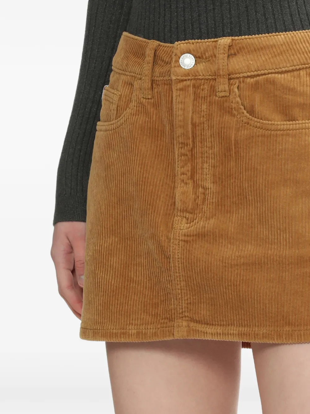 A BATHING APE Ribfluwelen mini-rok met hartzak Bruin