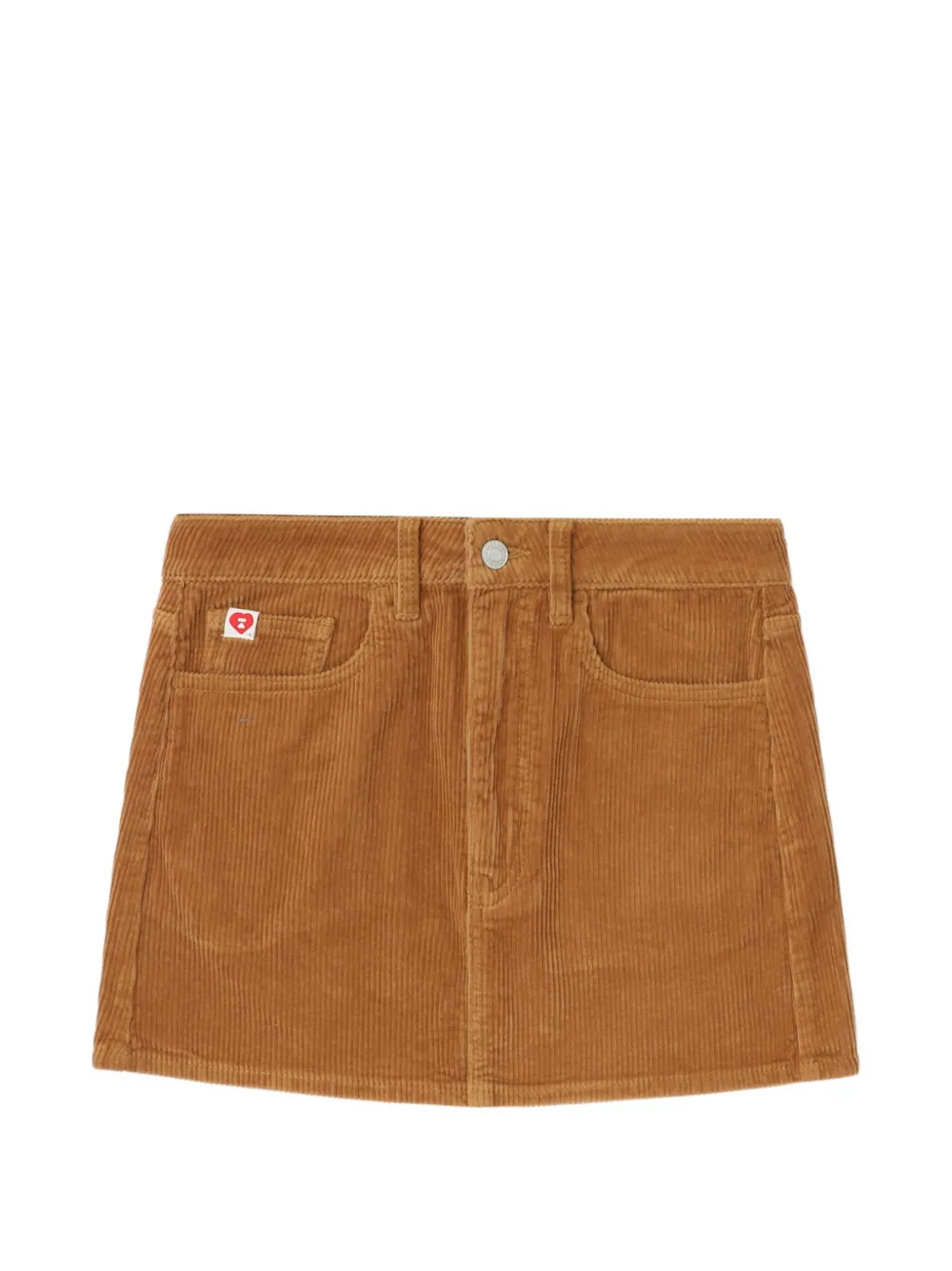 APEE™ by *A BATHING APE® corduroy heart pocket mini skirt - Marrone