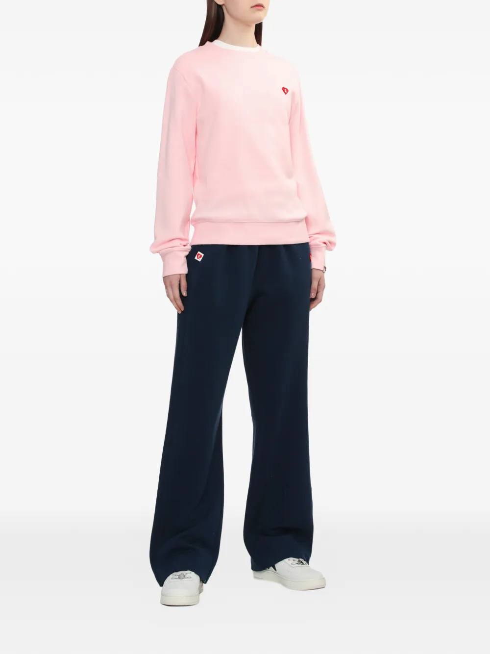 APEE™ by *A BATHING APE heart patch track pants - Blauw