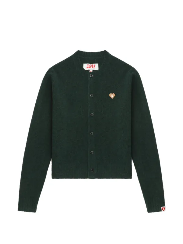 A BATHING APE® ハート カーディガン | グリーン | FARFETCH JP