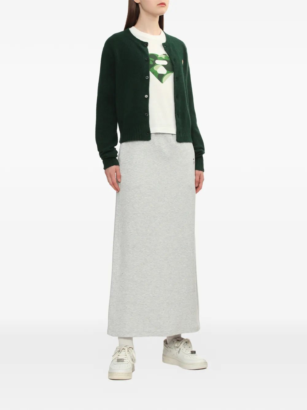  A Bathing Ape® Heart-motif Buttoned Cardigan - Green 