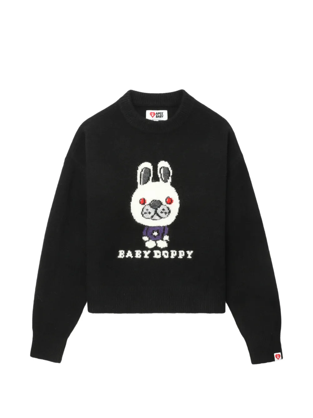 APEE™ by *A BATHING APE® bunny graphic sweater - Nero