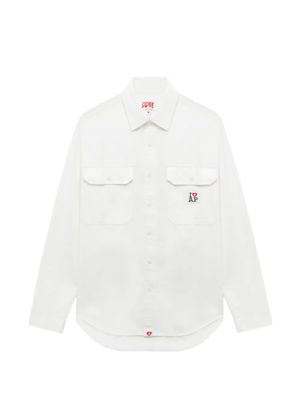 APEE™ by *A BATHING APE® heart pocket shirt - Bianco