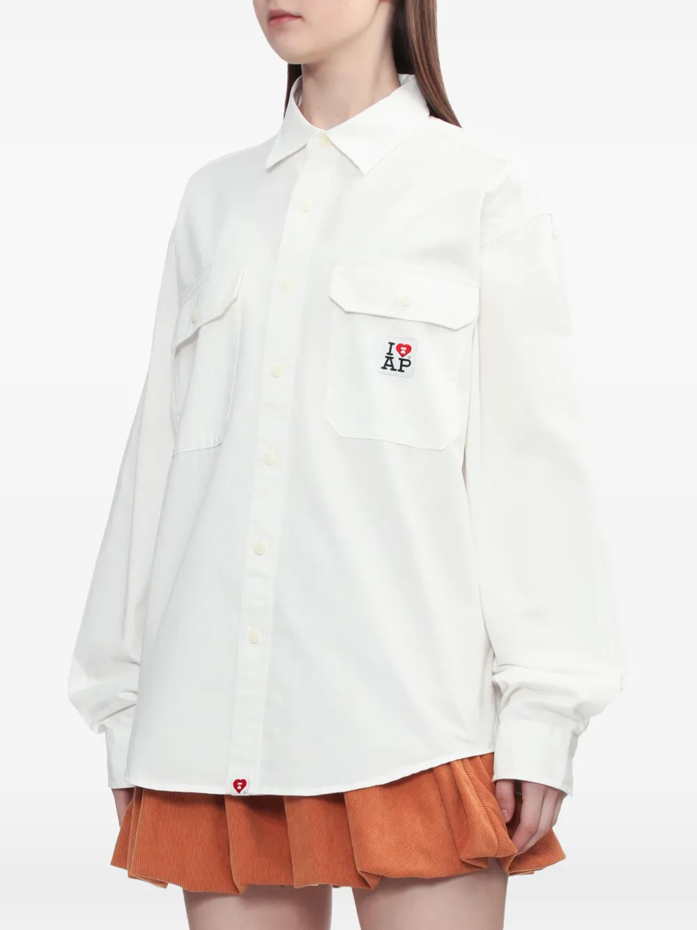  A Bathing Ape® Heart Pocket Shirt - White 