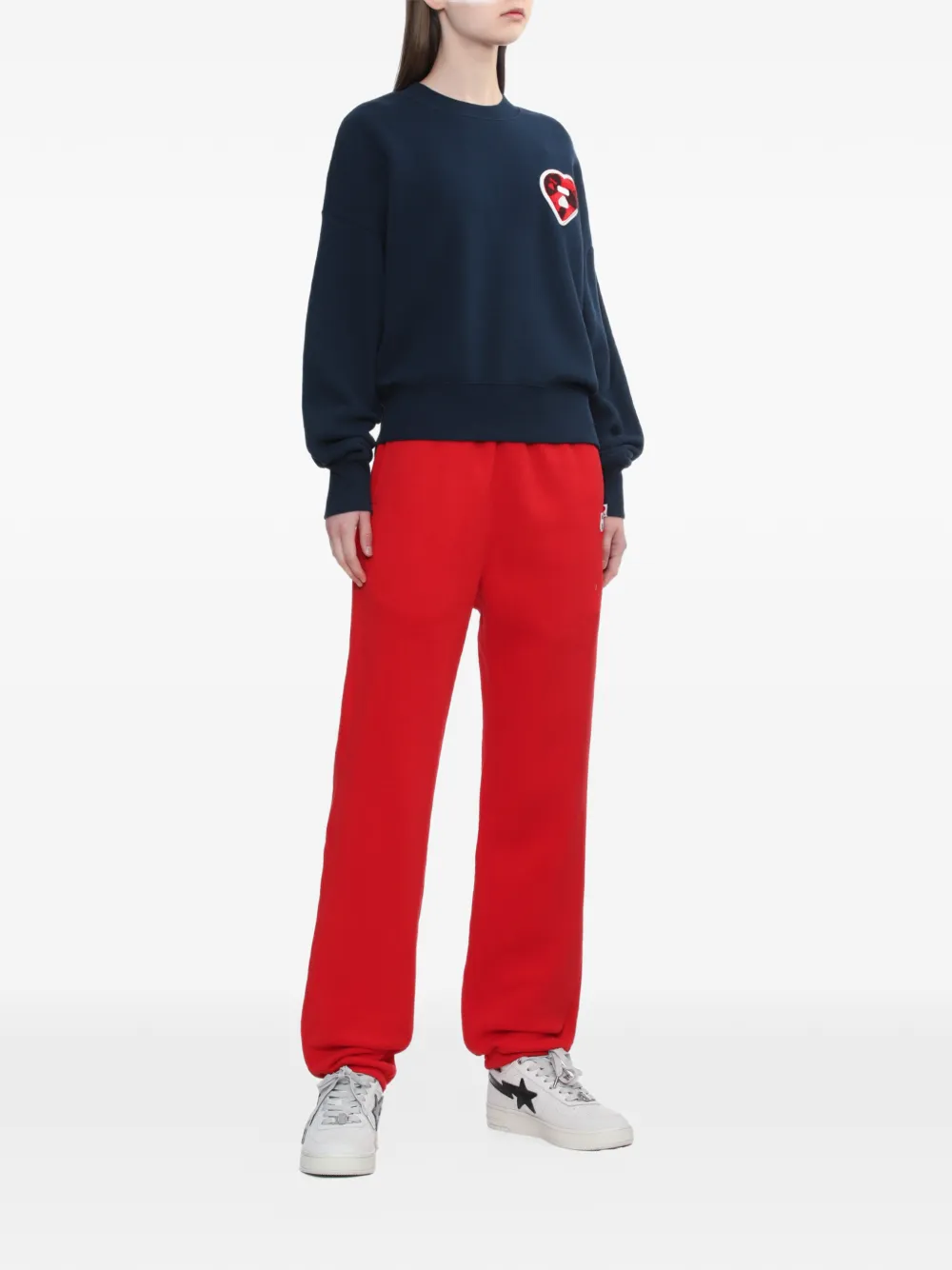  A Bathing Ape® Heart Appliqué Top - Blue 