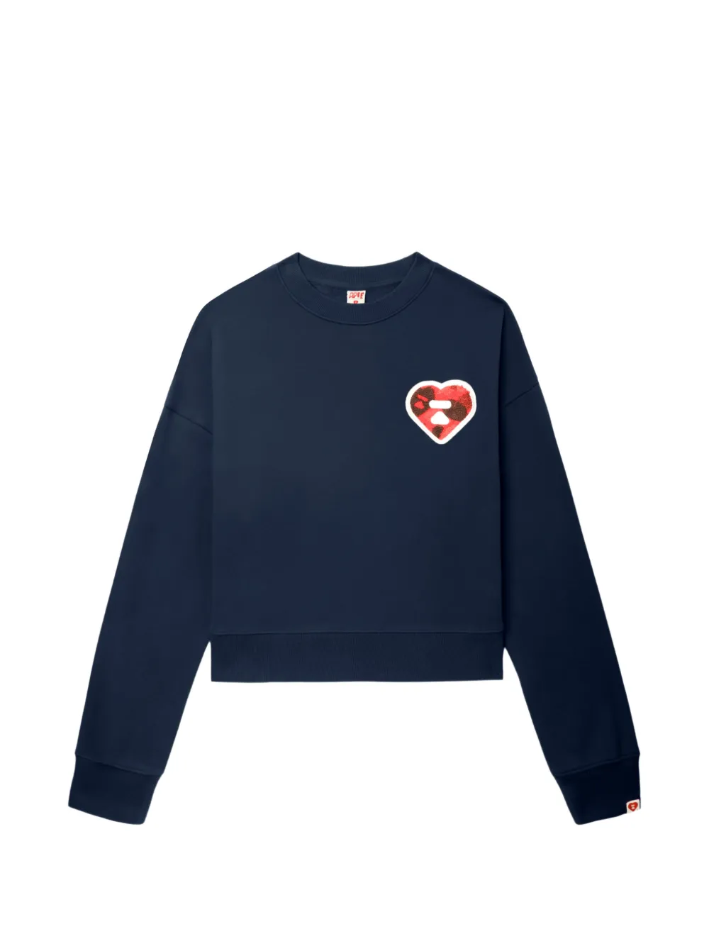 APEE™ by *A BATHING APE® heart appliqué top - Blu