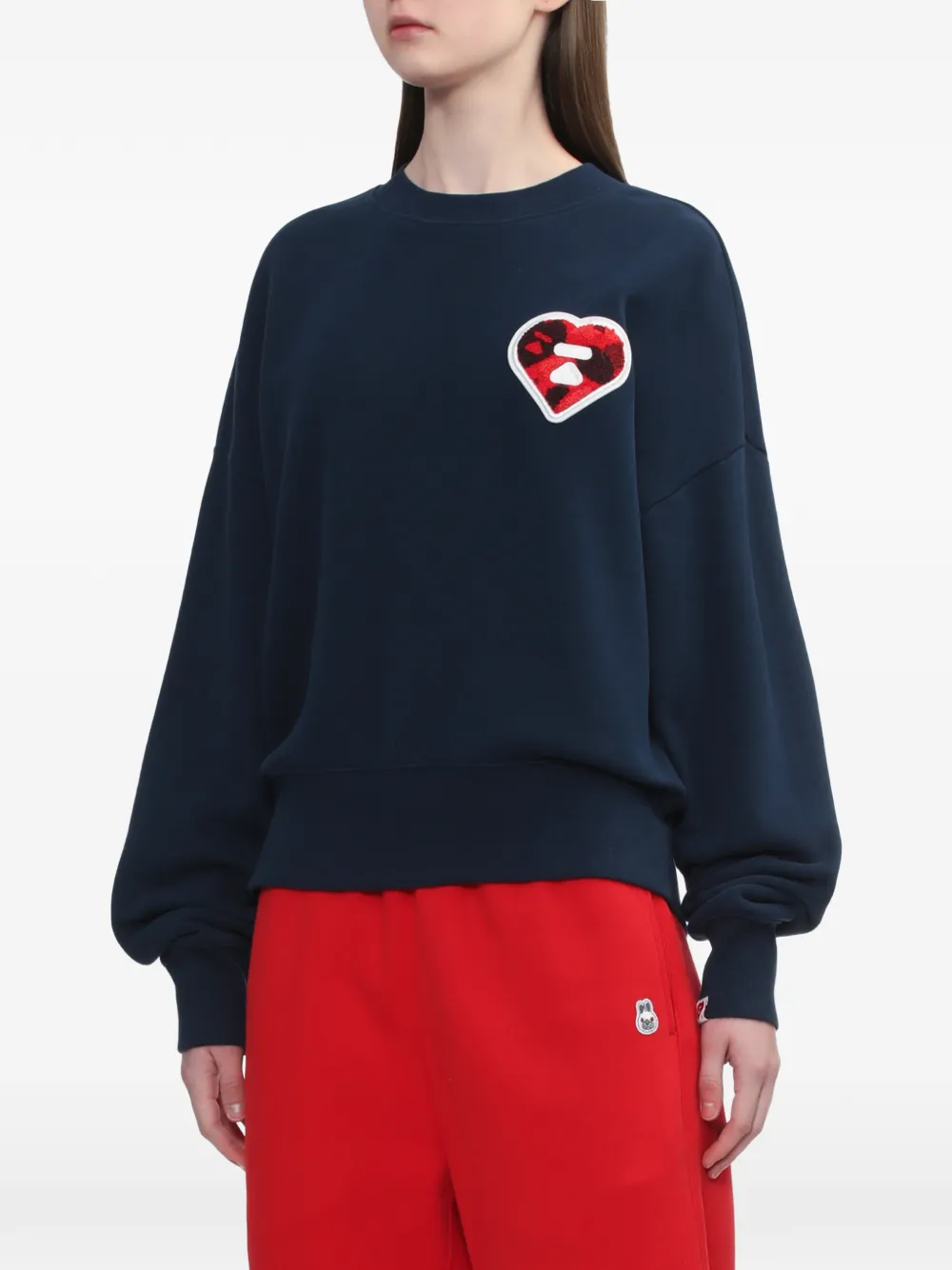 A Bathing Ape® Heart Appliqué Top - Blue 