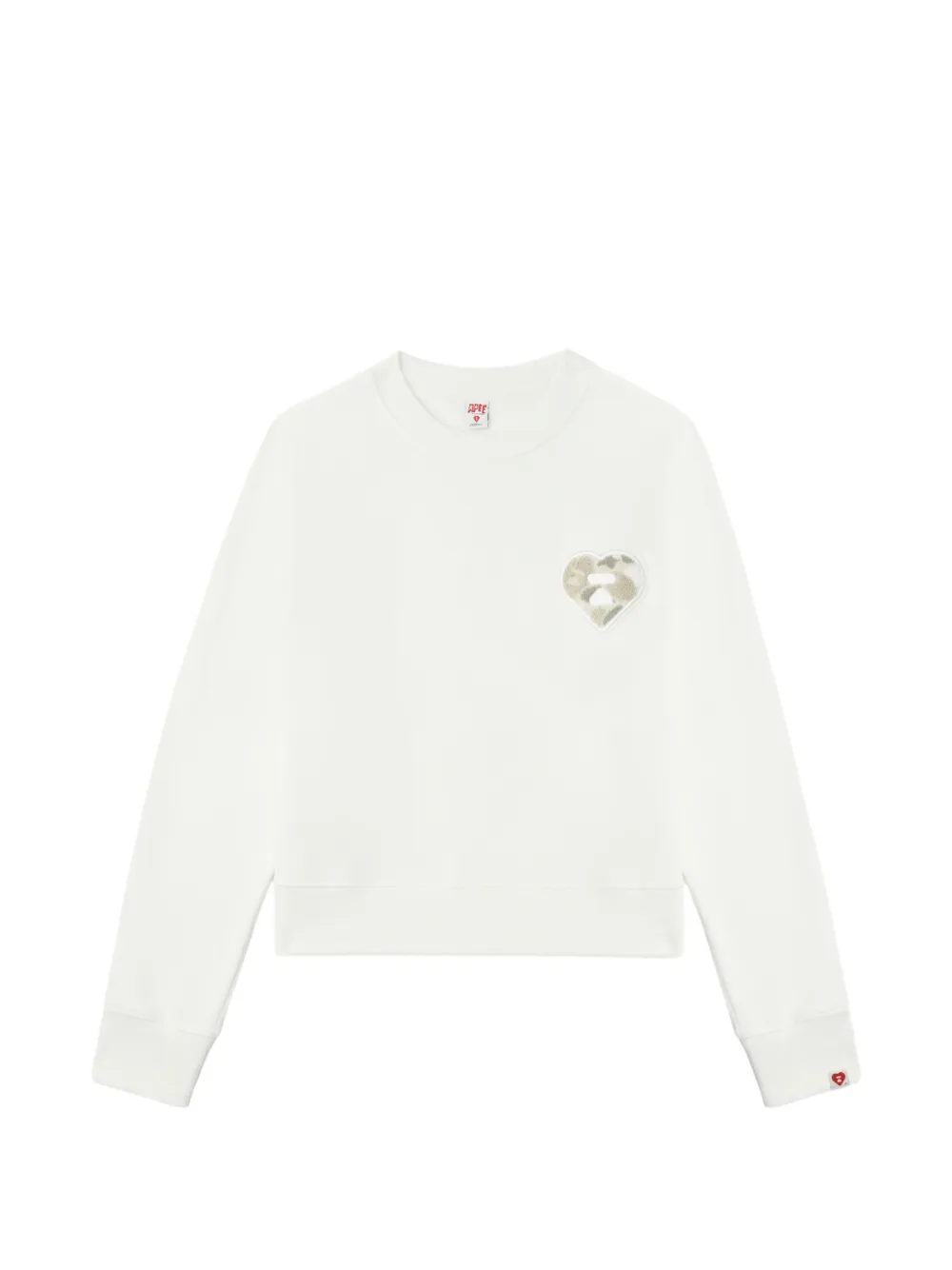 APEE™ by *A BATHING APE® heart appliqué sweater - Bianco