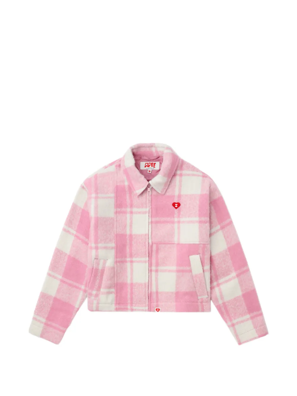 APEE™ by *A BATHING APE® Apee check zip jacket - Rosa
