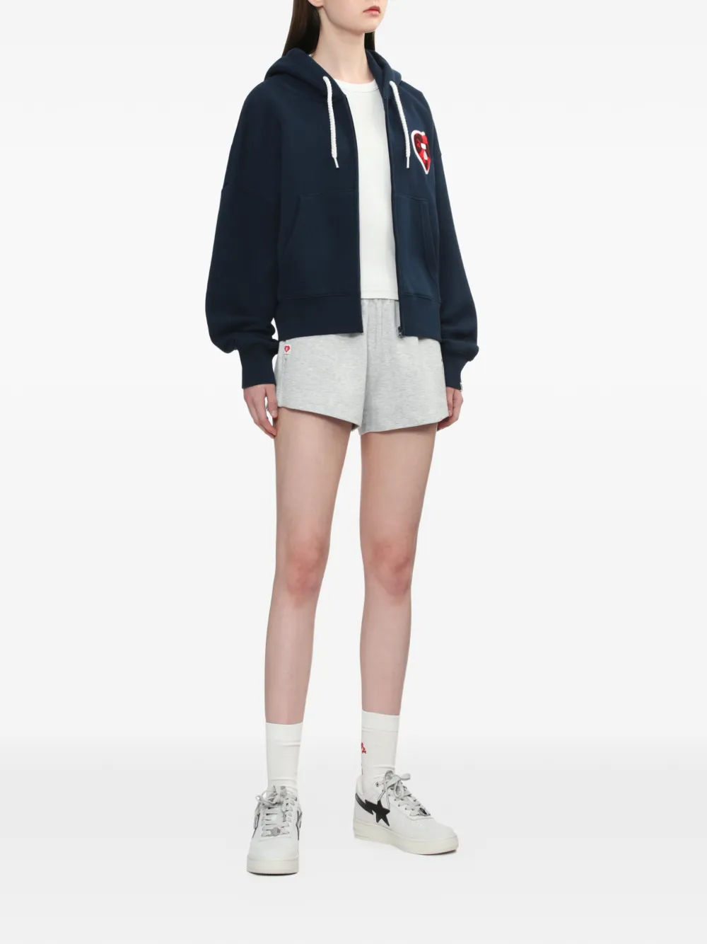 APEE™ by *A BATHING APE heart-motif zip hoodie - Blauw