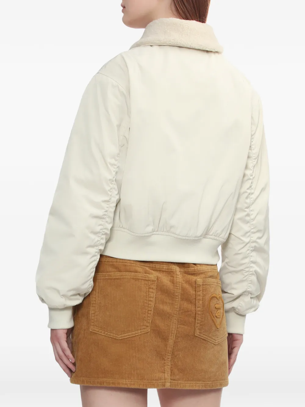 A BATHING APE Jack met lammy kraag en patch Beige