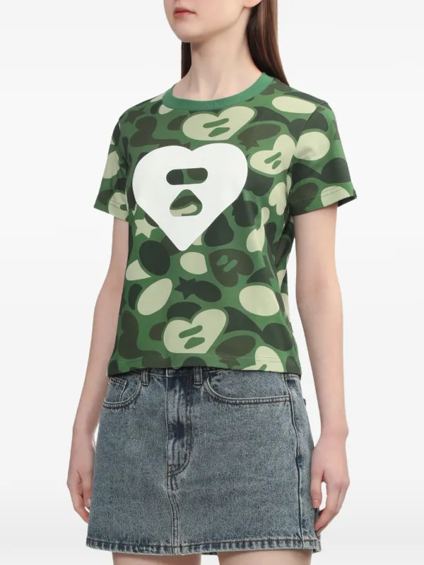 A BATHING APE® カモフラージュ Tシャツ | グリーン | FARFETCH JP