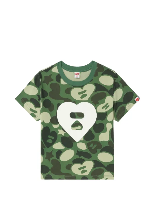 A BATHING APE® カモフラージュ Tシャツ | グリーン | FARFETCH JP