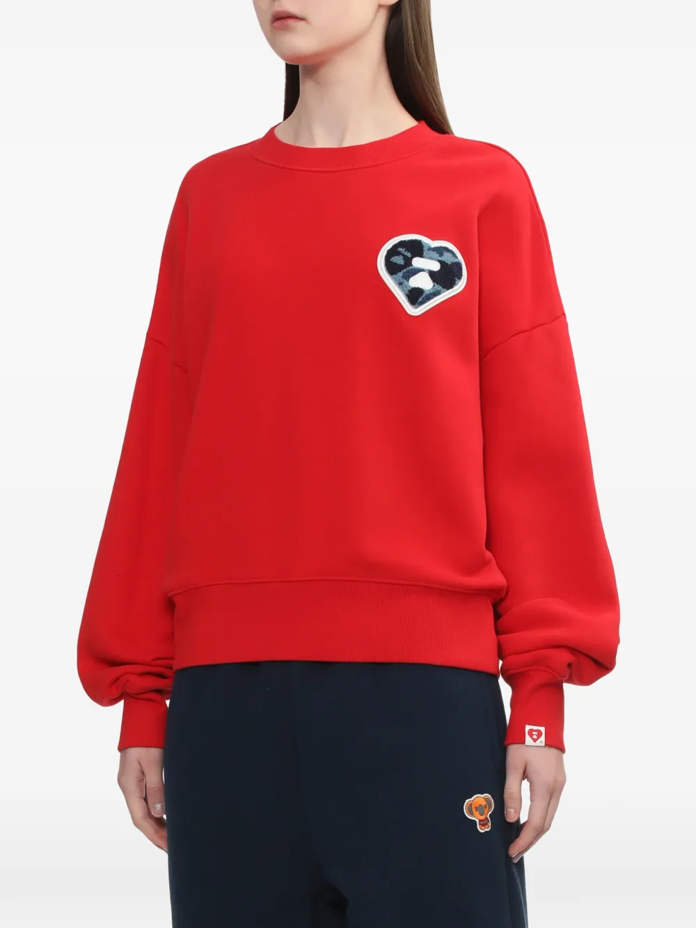  A Bathing Ape® Heart-motif Sweater - Red 
