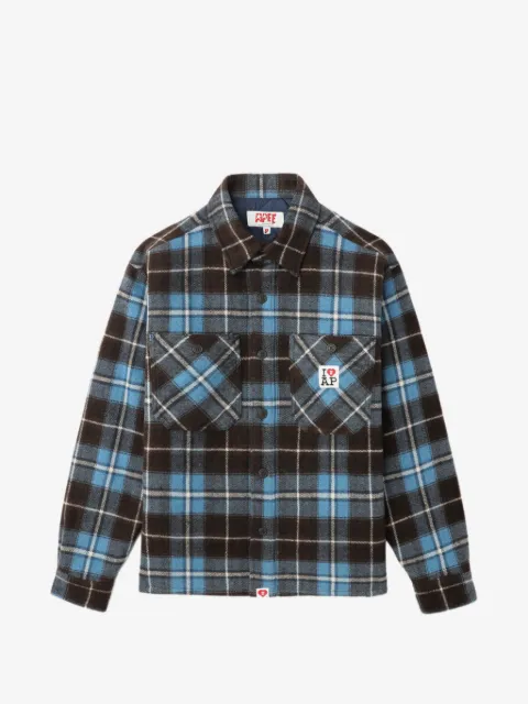 A BATHING APE® check patch pocket shirt