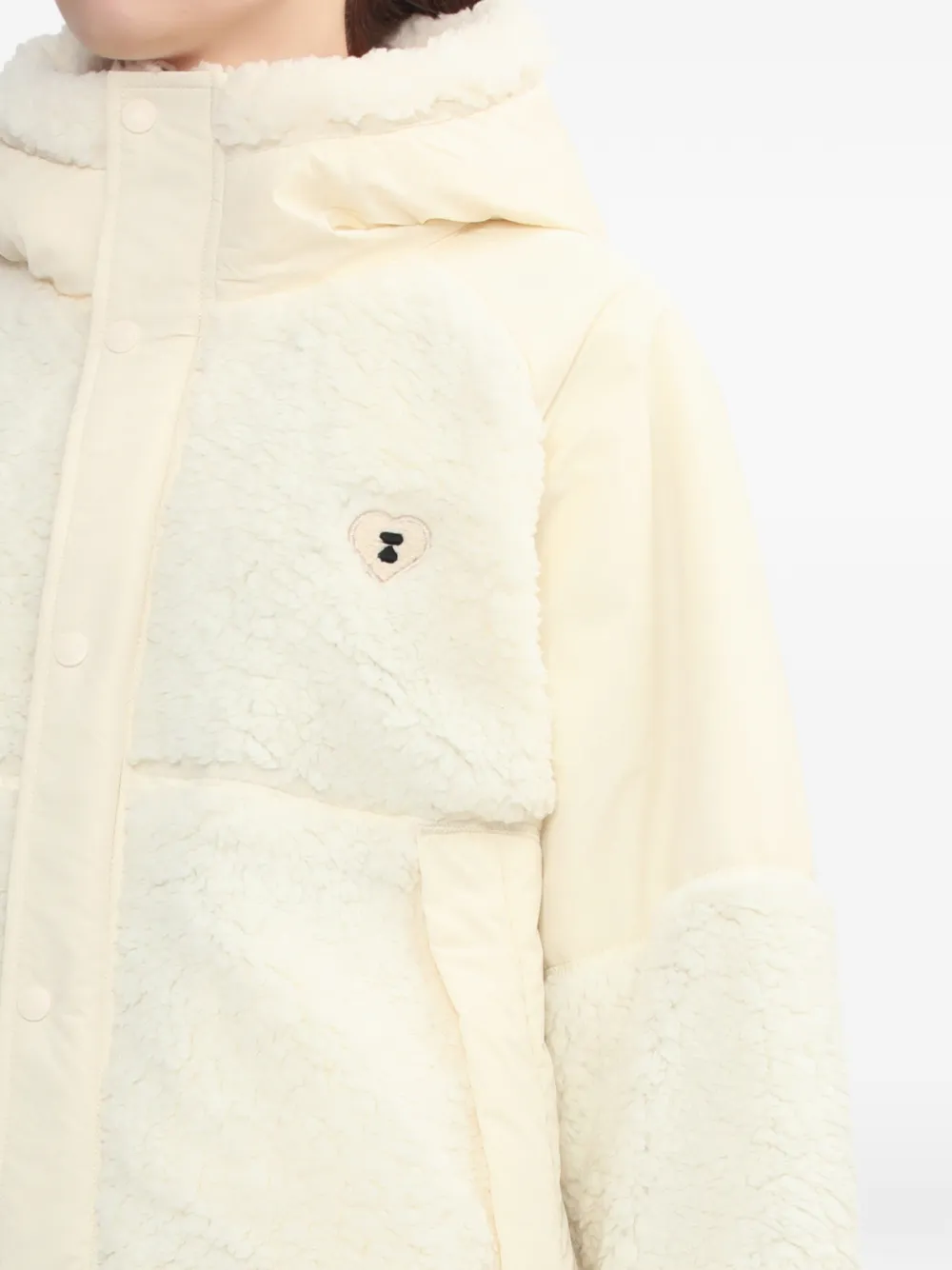 A BATHING APE Jack met capuchon en lange mouwen Beige