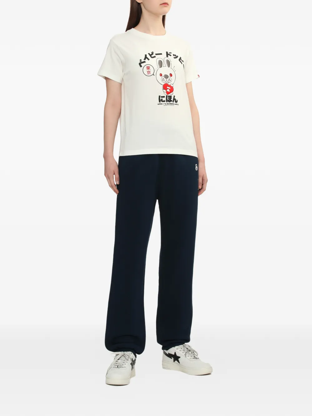APEE™ by *A BATHING APE® embroidered trousers - Blu