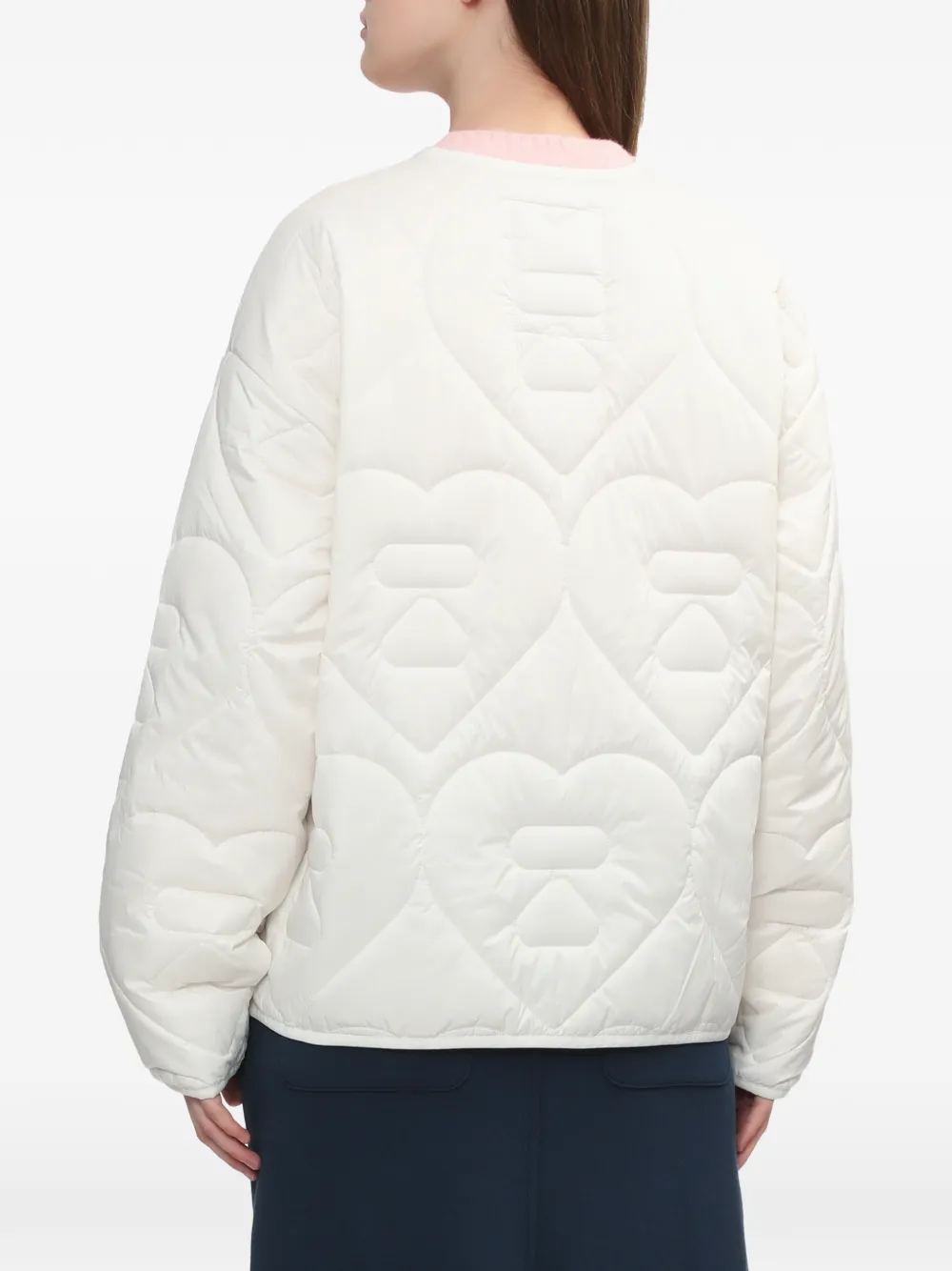 A BATHING APE Heart gewatteerd jack Wit
