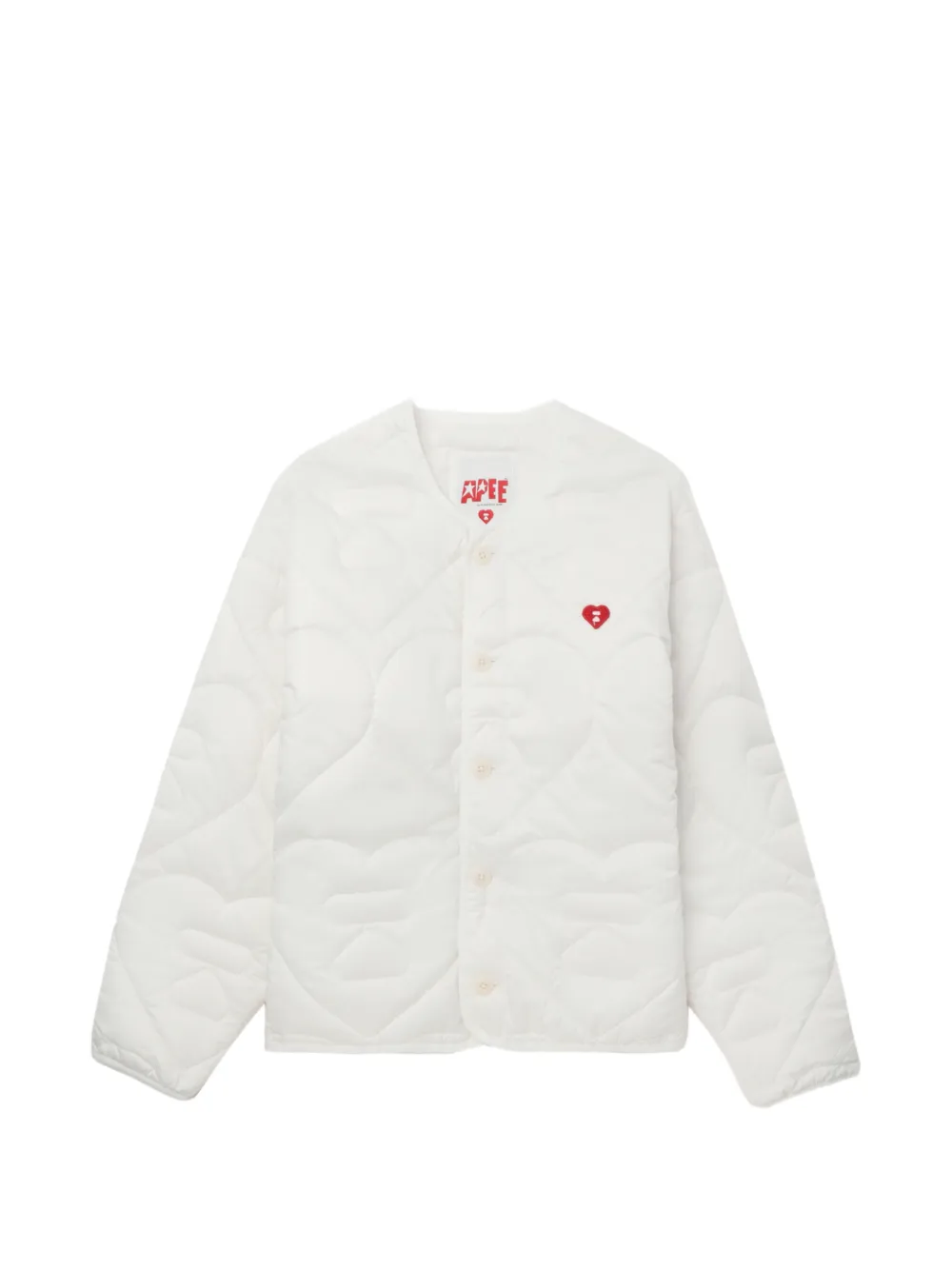 APEE™ by *A BATHING APE® Heart Quilted jacket - Bianco