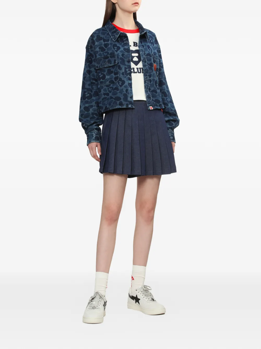 APEE™ by *A BATHING APE buttoned camouflage jacket - Blauw