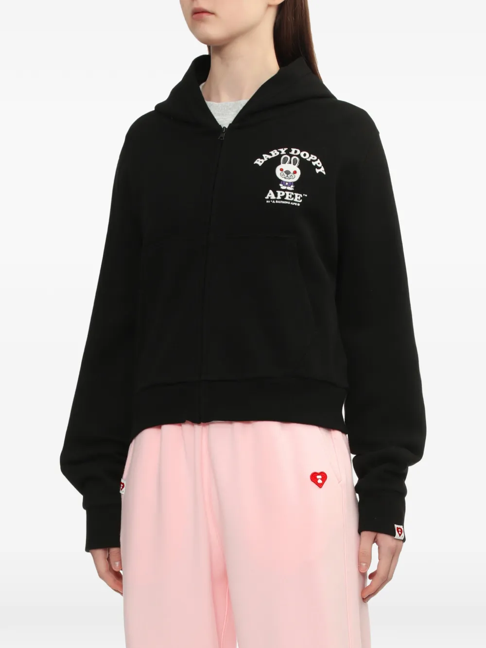 A BATHING APE® Baby Doppy ジップパーカー | ブラック | FARFETCH JP
