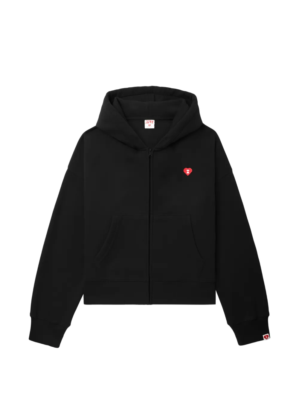 APEE™ by *A BATHING APE® heart-appliqué hoodie - Nero