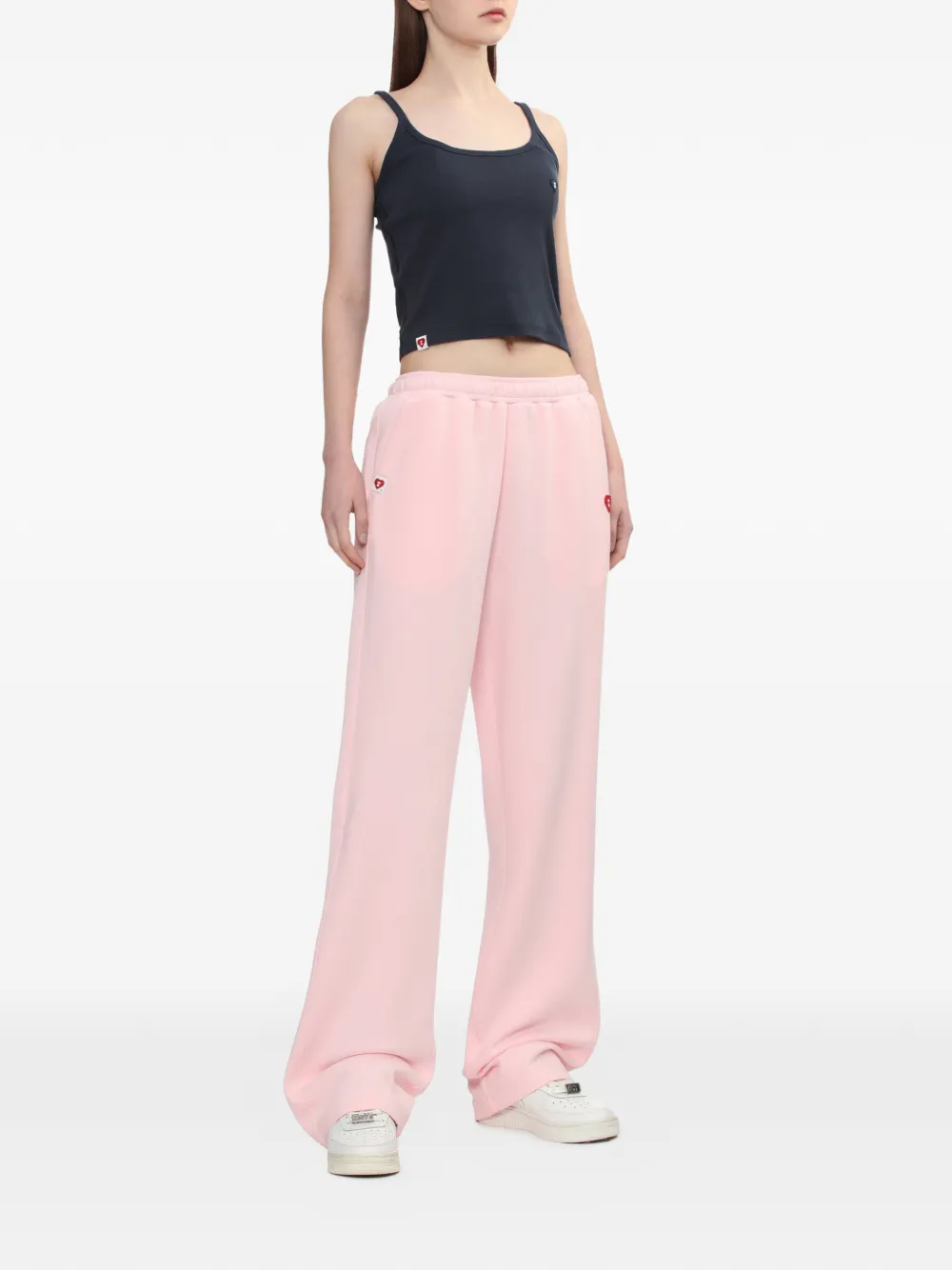 APEE™ by *A BATHING APE heart-patch track pants - Roze