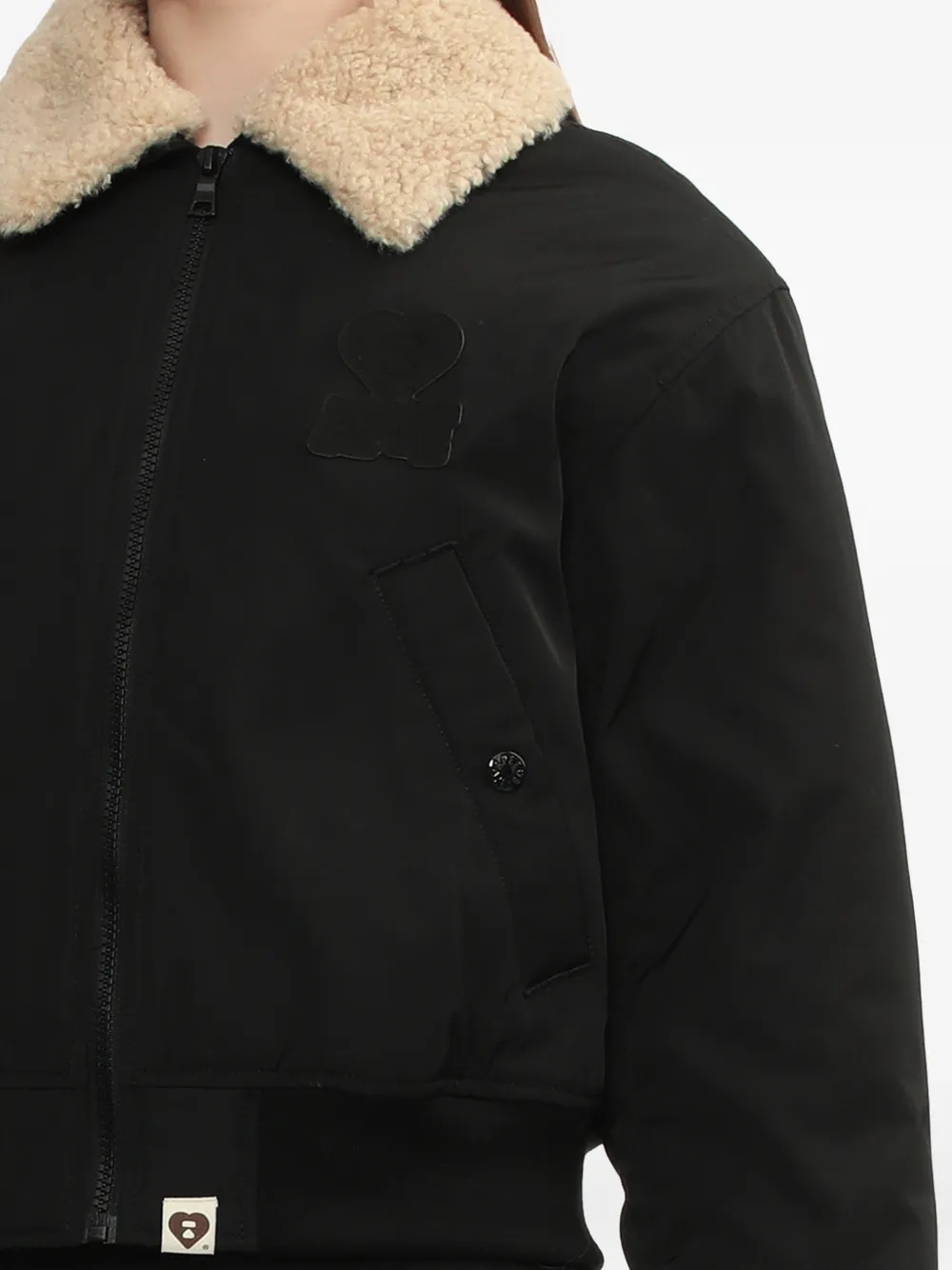 A BATHING APE Jack met kraag Zwart