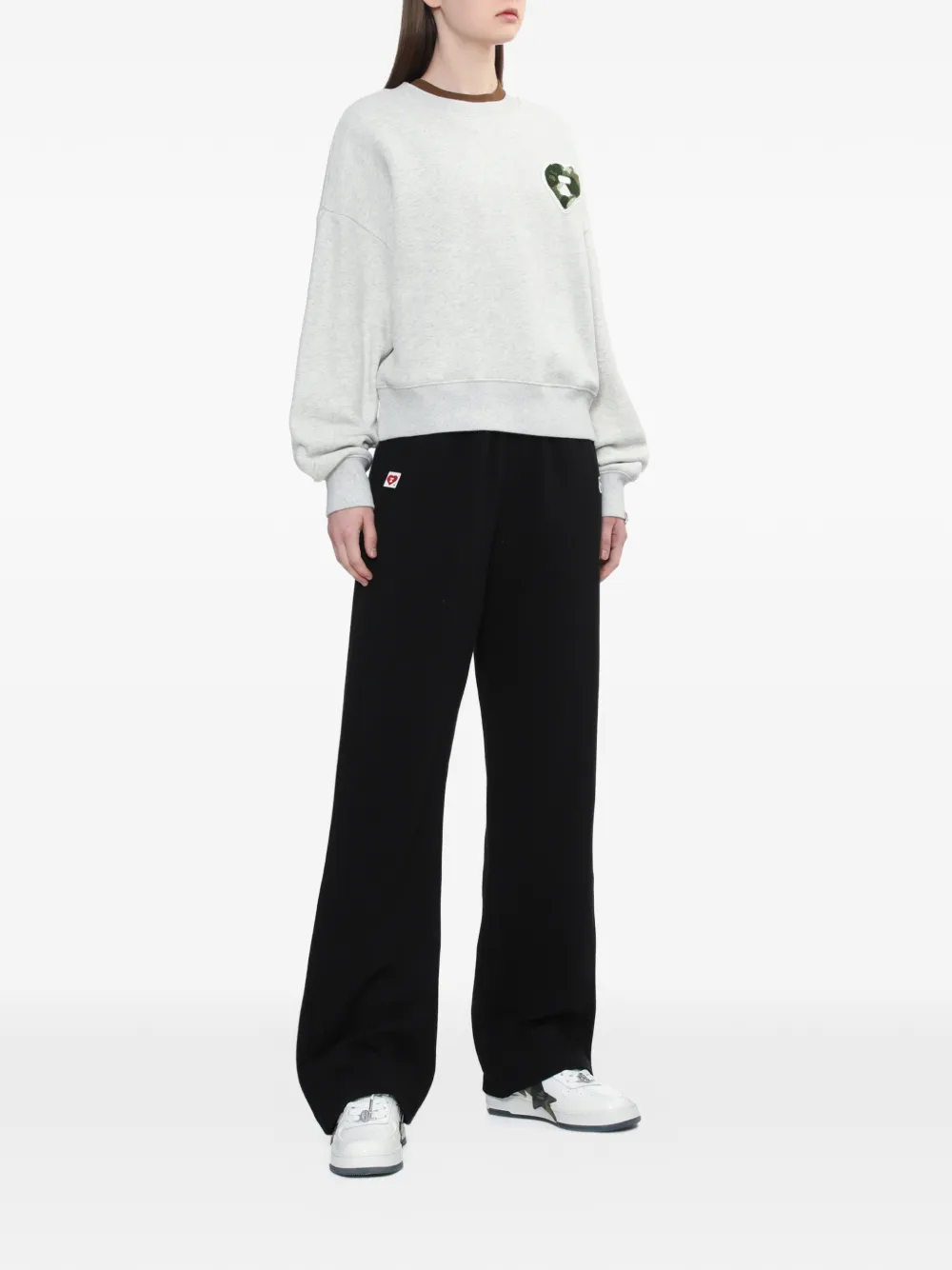  A Bathing Ape® Camouflage Heart Patch Knitwear - Grey 