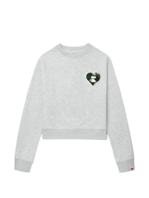 A BATHING APE® camouflage heart patch knitwear